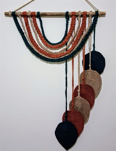 Painel Folhas Macramê