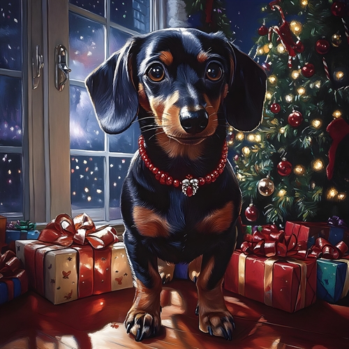 Enchanted Christmas with Dachshunds