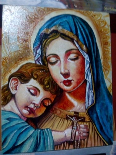 A Virgem Maria e o menino Jesus
