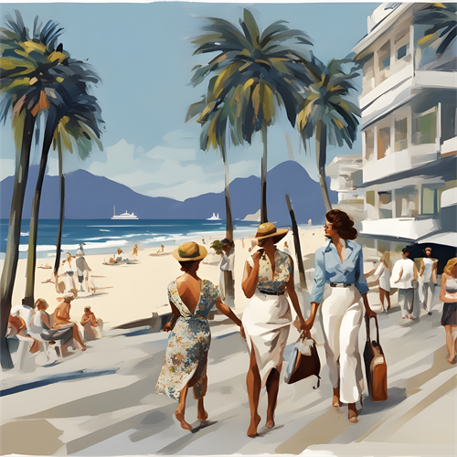 Walk in Time: Four Women at Ipanema Retro 03/08#