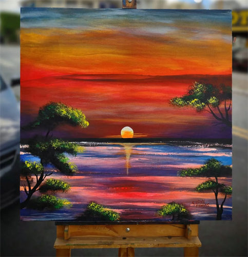 ​Crepúsculo Sobre Águas Púrpuras
