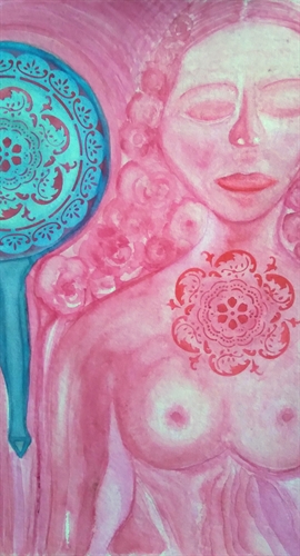 Da Srie :guas agitadas (depois de Klimt)/Quartzo-rosa ;gua-Marinha
