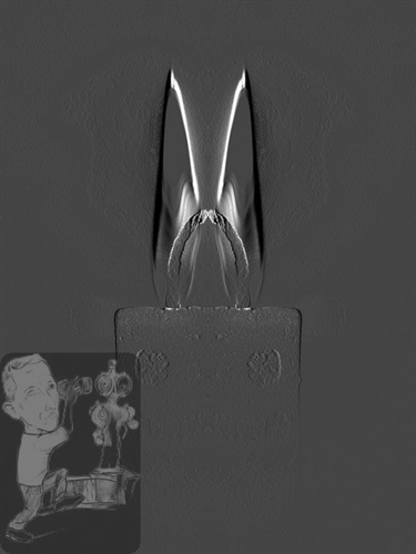 Pedestal para duas asas