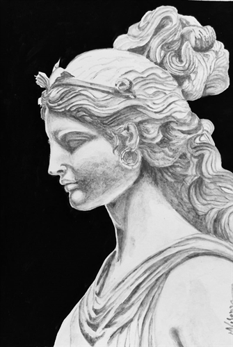 Estátua Grega Mnemosini Deusa