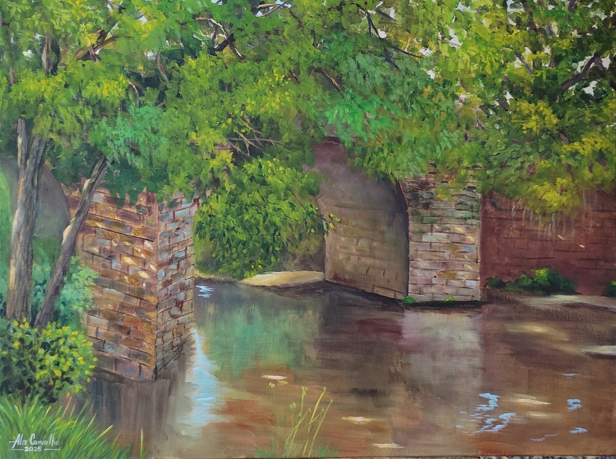 Ponte sobre águas tranquilas