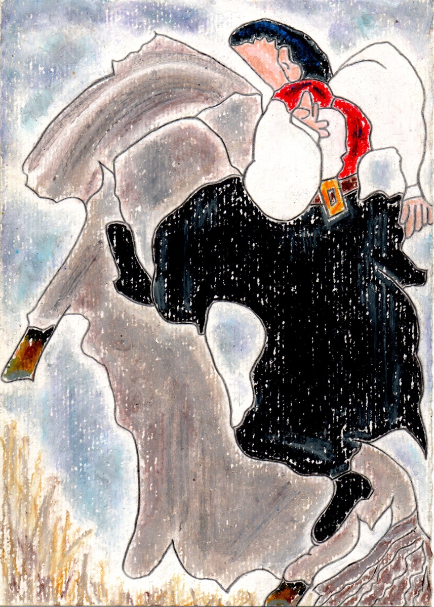 Gaúcho Açoitando Cavalo