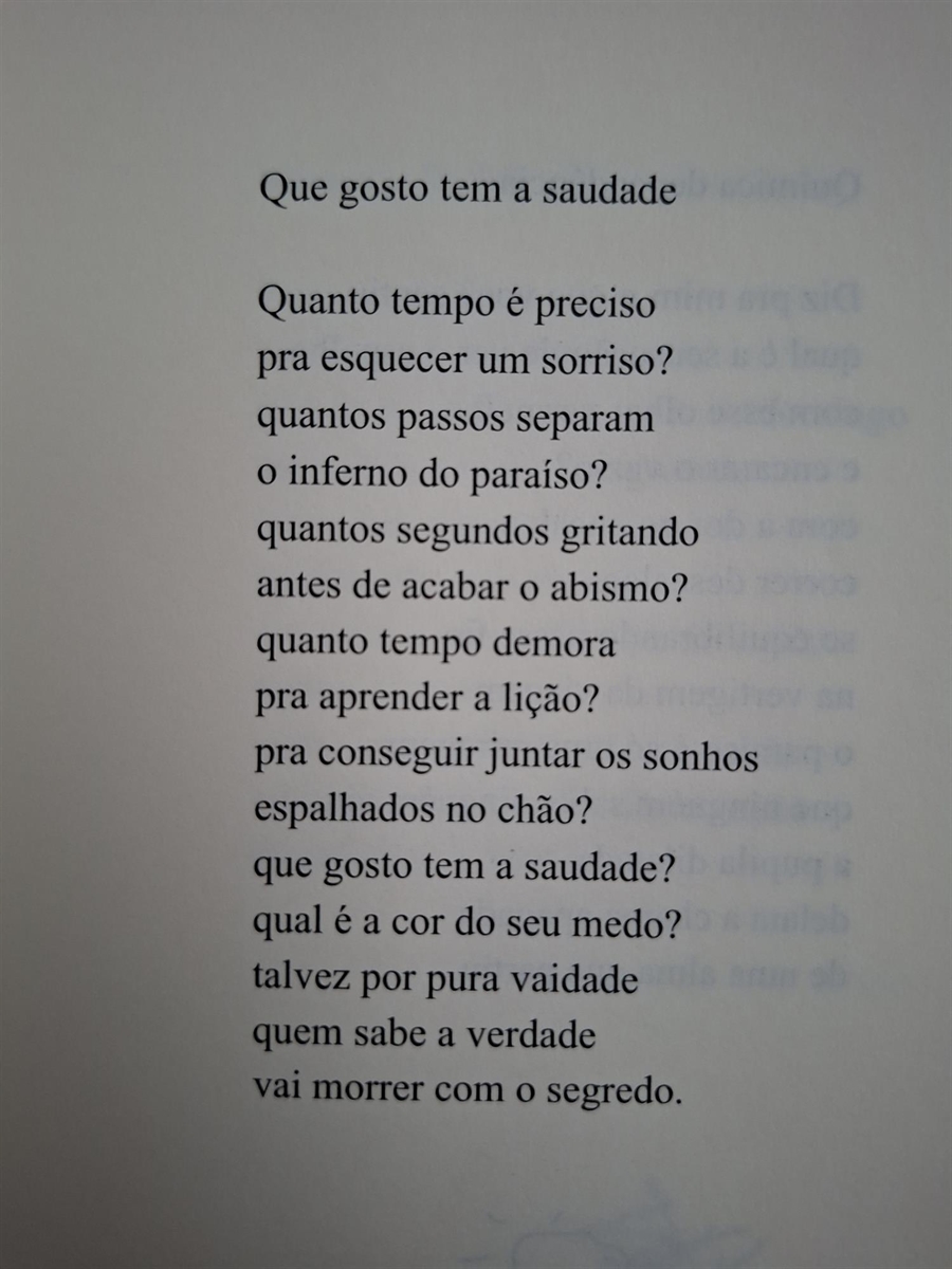 Que gosto tem a saudade