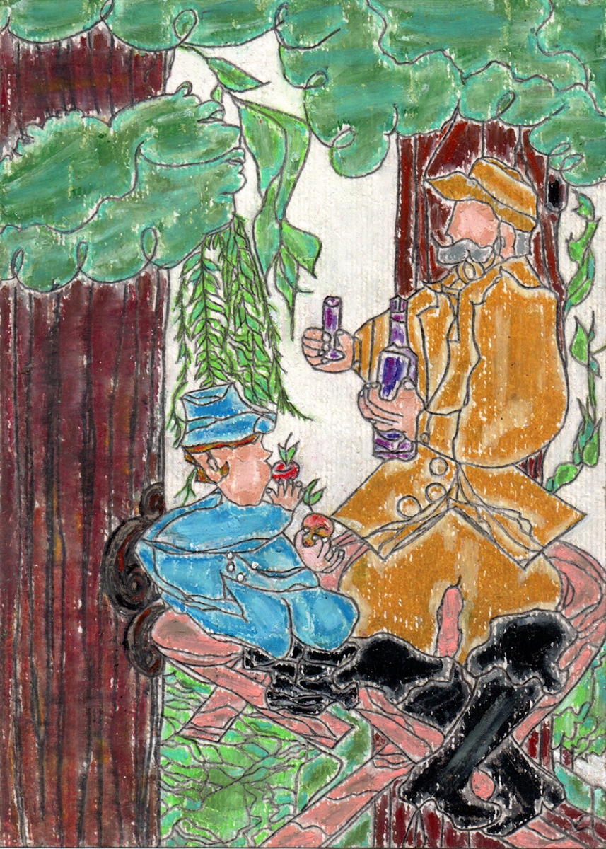 Pai e Filho num Piquenique