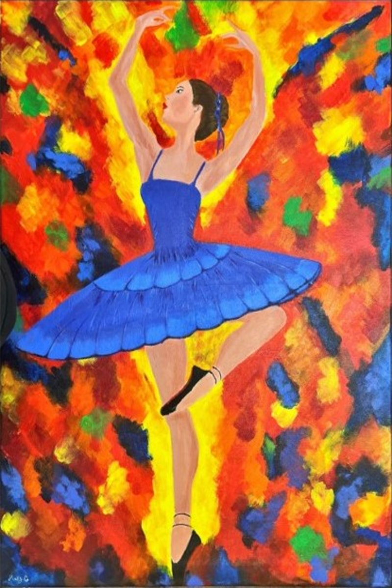 Celestial Grace - Pintura Acrílica Original de Mary G