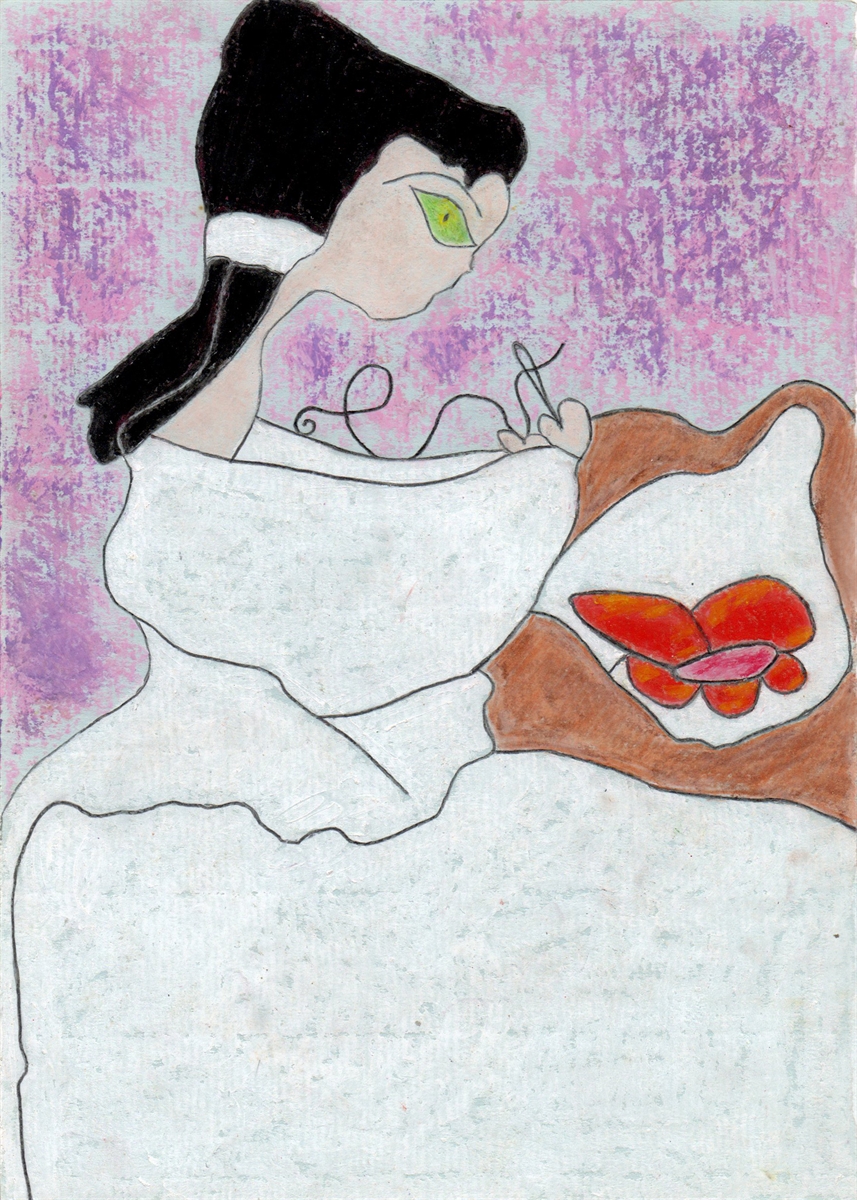 Sinhazinha Bordando No Bastidor