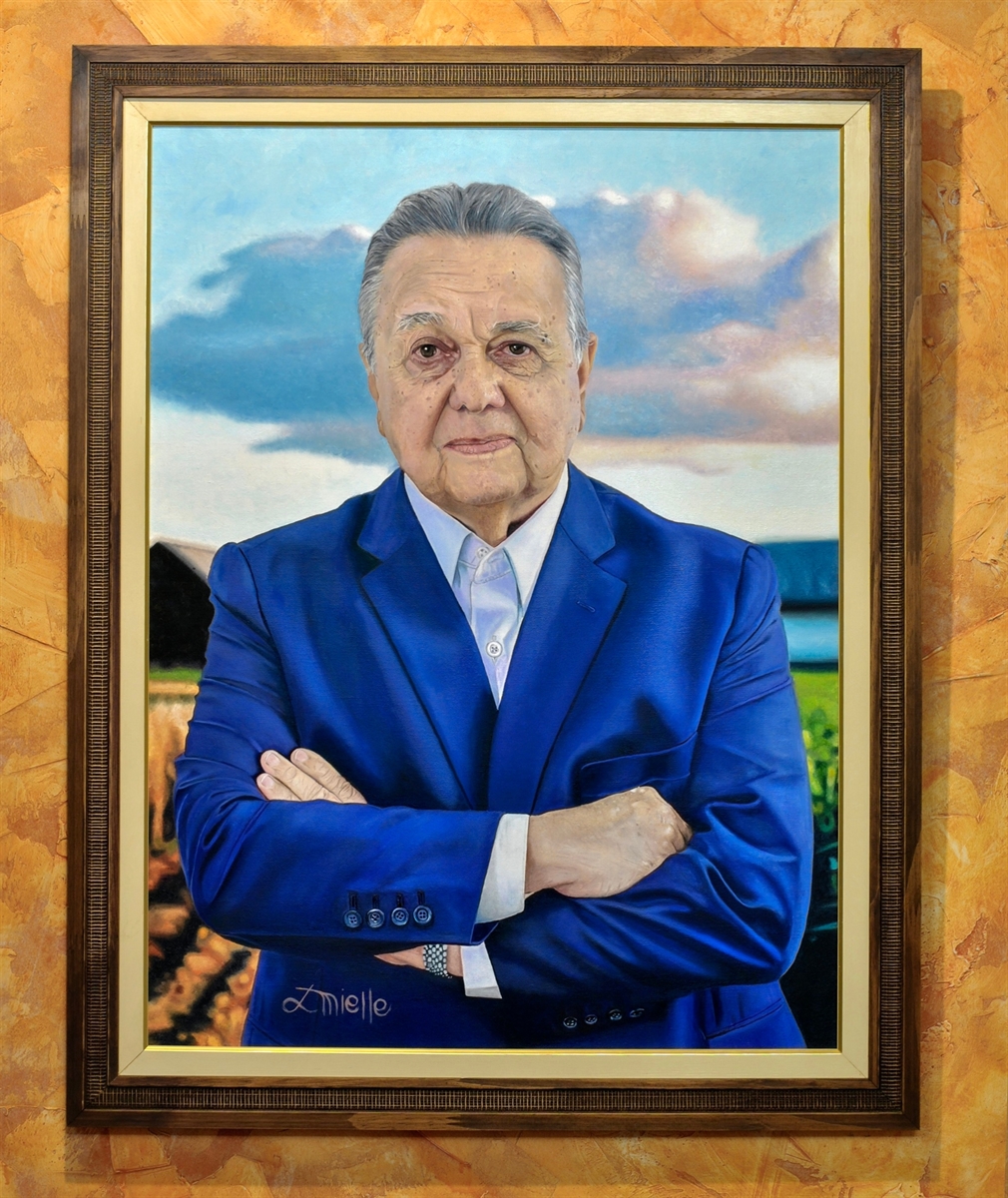 Pintura Óleo - Retrato Dr. Roberto Rodrigues - Ex ministro e atual Embaixador da ONU.