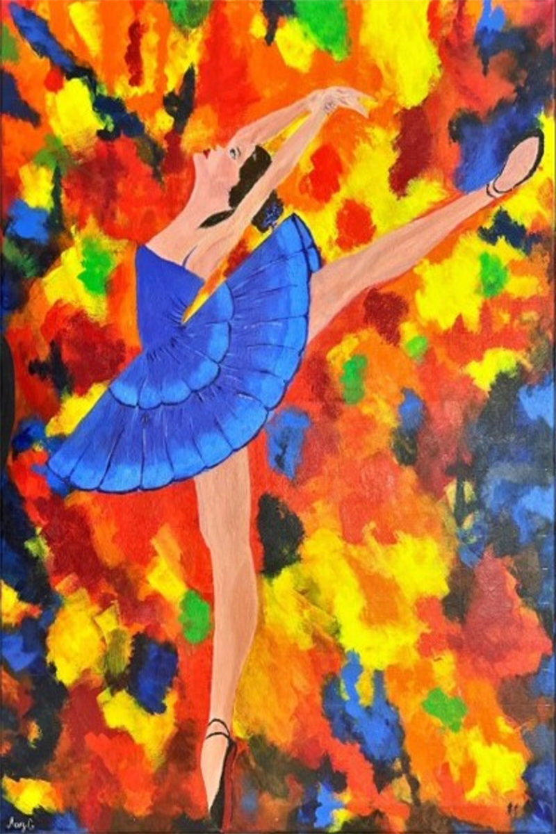 Ritmos de Fogo - Pintura Acrílica Original de Mary G