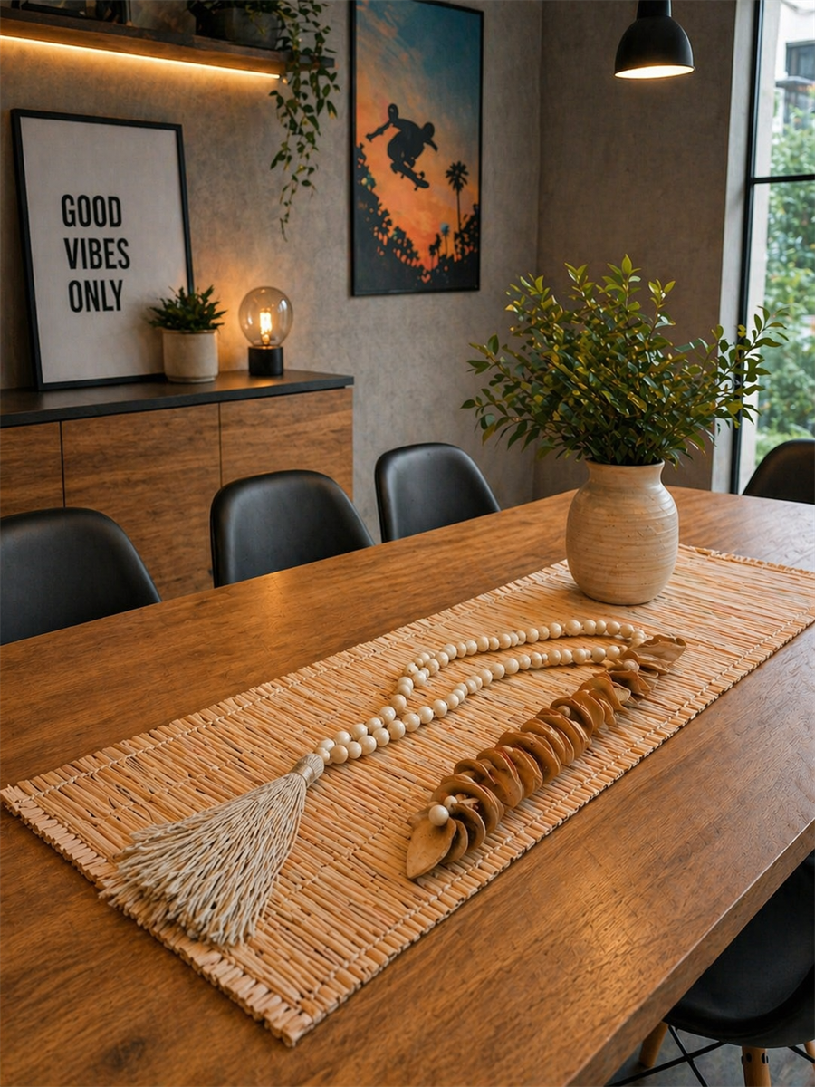 Colar de mesa frutos de Jacaranda